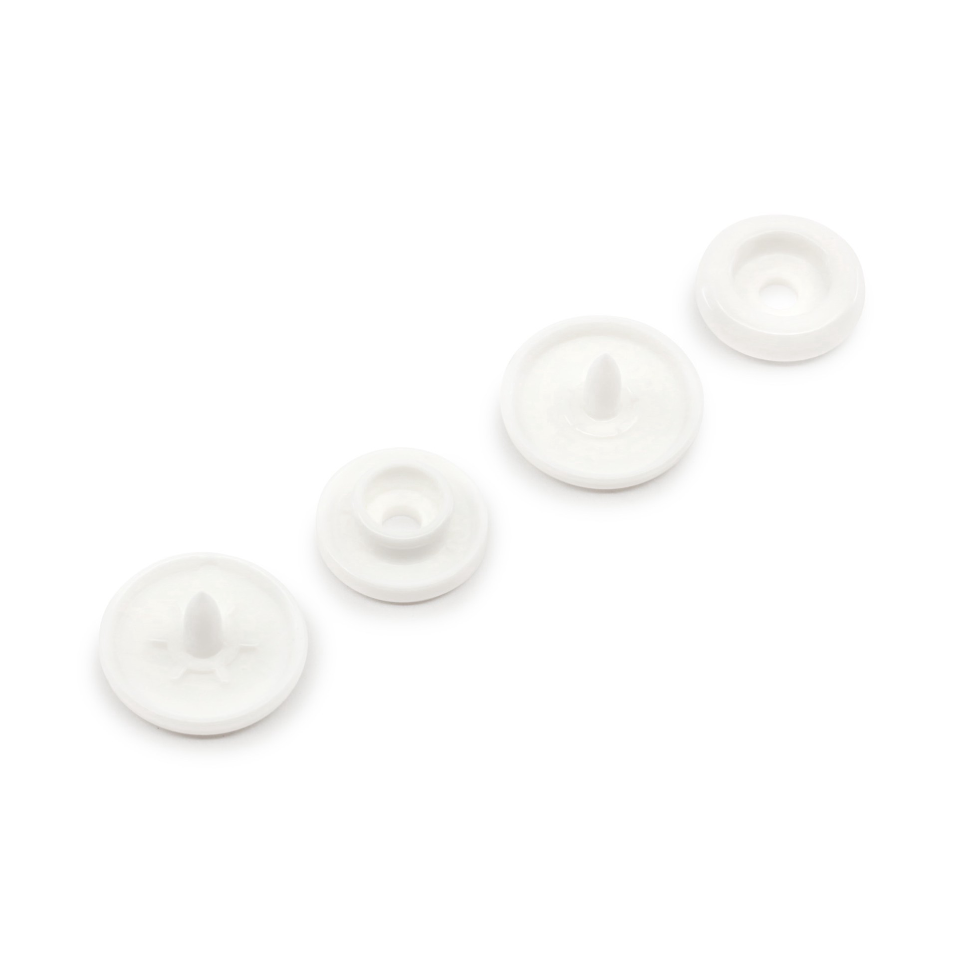 slide 2 of 7, Dritz White Plastic Snaps, size 20