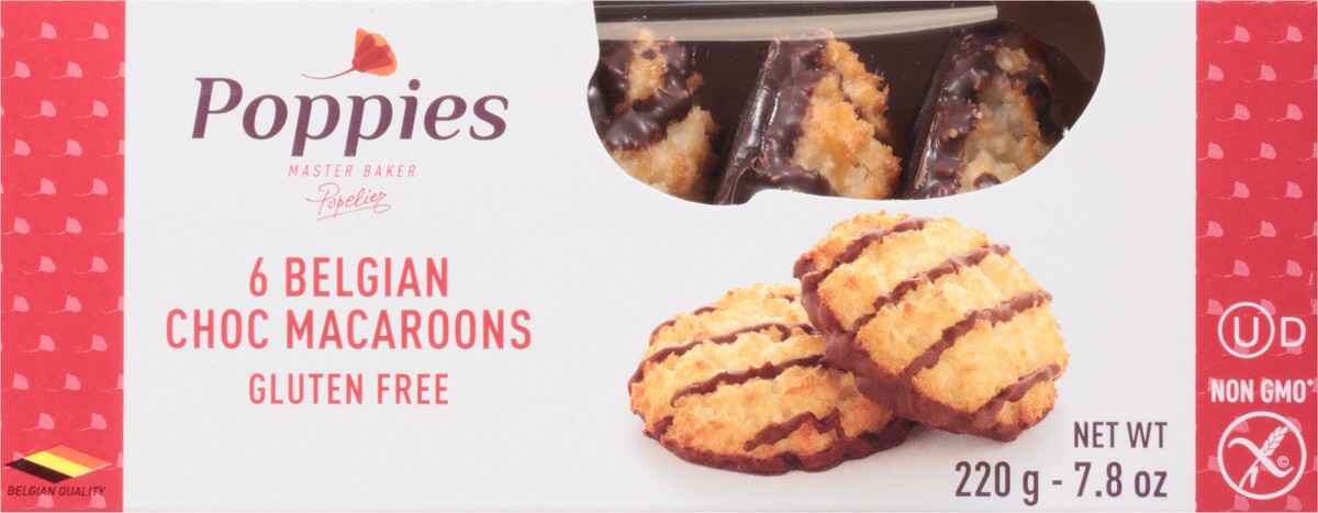 slide 8 of 13, Poppies Belgian Choc Macaroons 6 ea, 6 ct