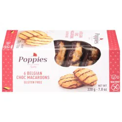 Poppies Belgian Choc Macaroons 6 ea