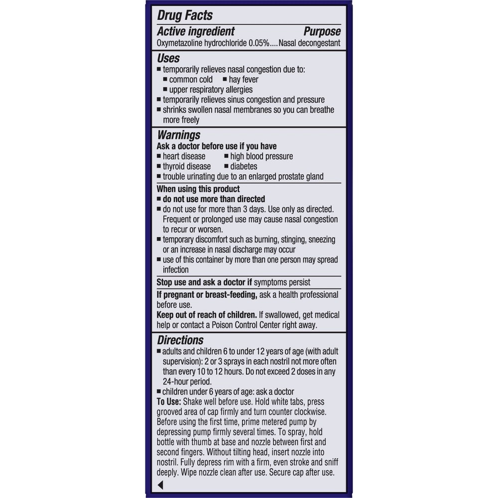 Afrin No Drip Extra Moisturizing Nasal Spray 0.5 fl oz Shipt