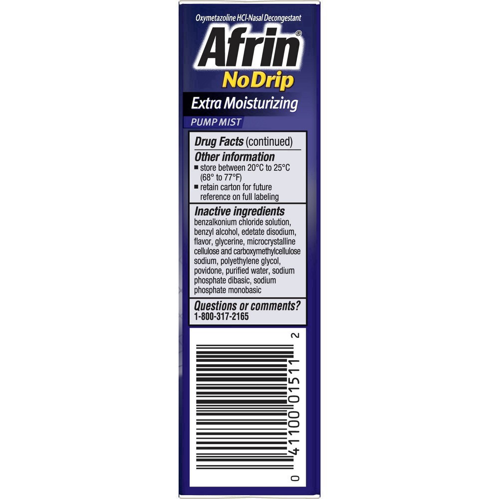slide 12 of 17, Afrin No Drip Extra Moisturizing Nasal Spray, 0.5 fl oz