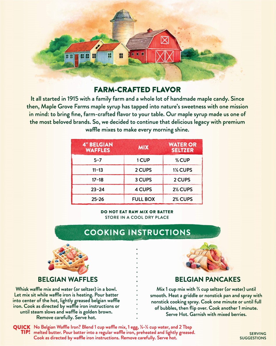 slide 3 of 13, Maple Grove Farms Belgian Waffle Mix 24 oz, 24 oz