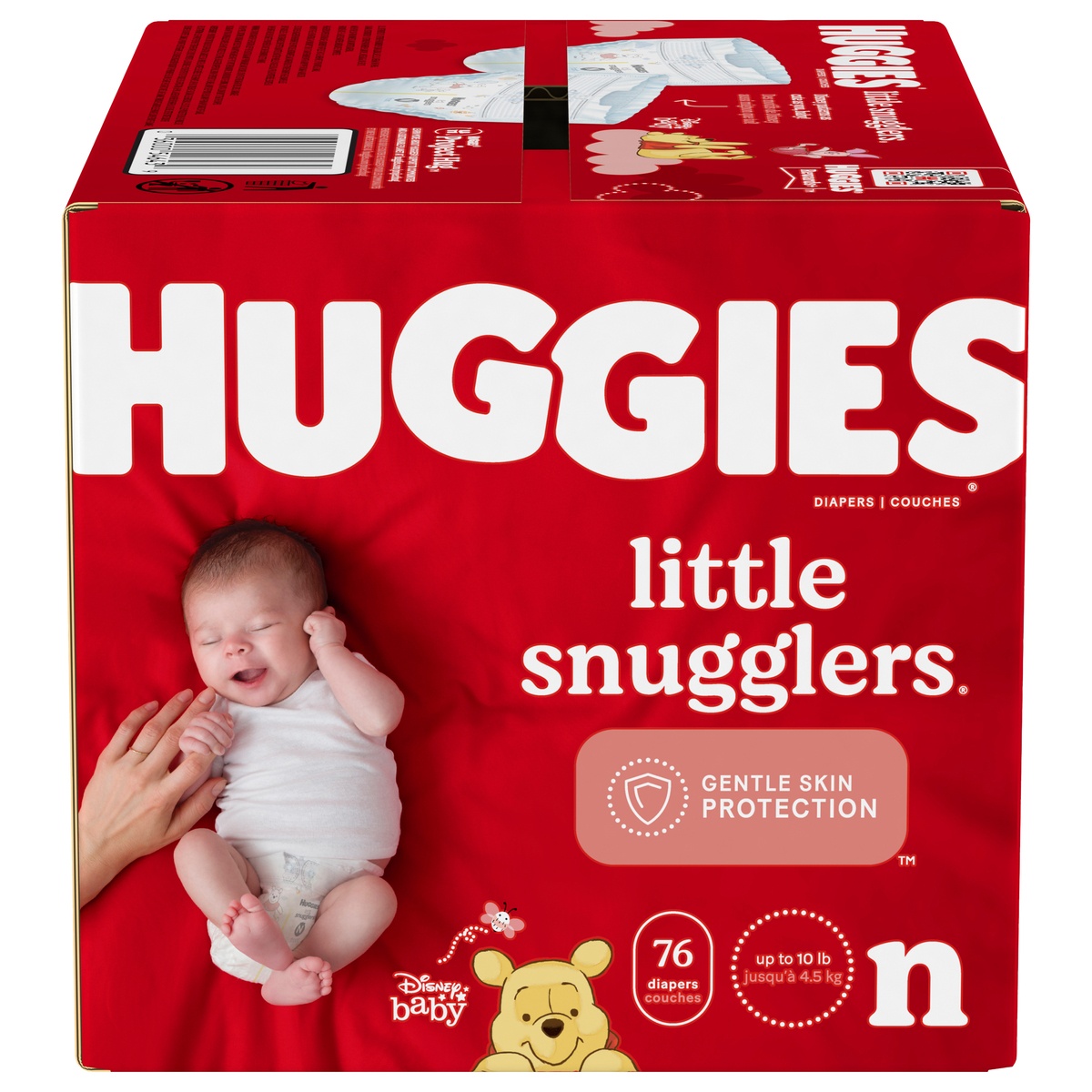 slide 1 of 1, Huggies Little Snugglers Baby Diapers, Size Newborn, 76 Ct, 76 ct
