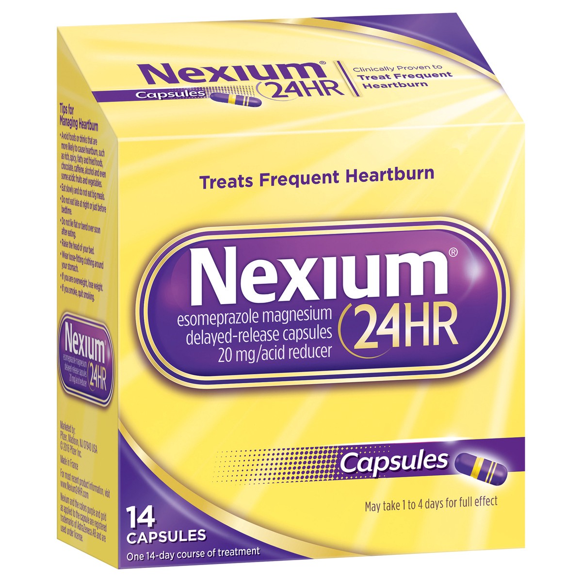 slide 2 of 9, Nexium 24HR Acid Reducer Heartburn Relief Capsules with Esomeprazole Magnesium - 14 Count, 14 ct