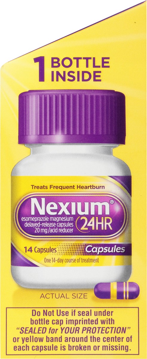 slide 8 of 9, Nexium 24HR Acid Reducer Heartburn Relief Capsules with Esomeprazole Magnesium - 14 Count, 14 ct