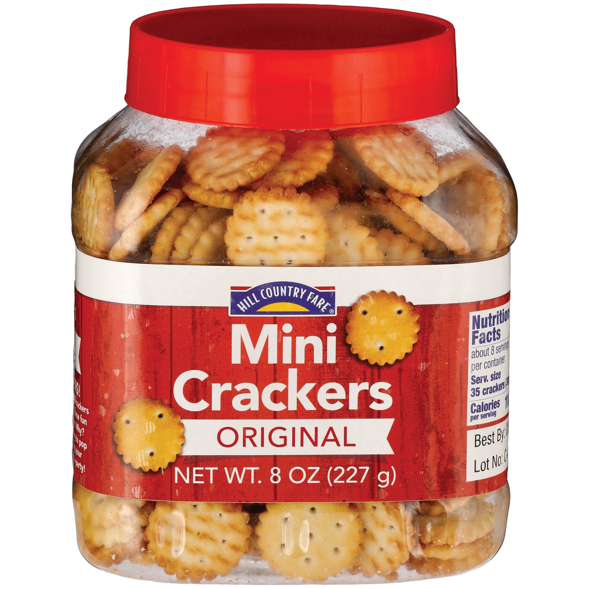 slide 1 of 1, Hill Country Fare Original Mini Crackers, 8 oz