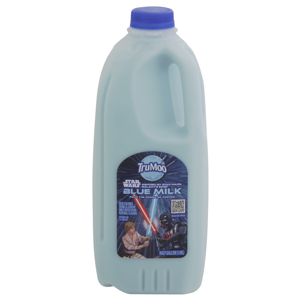 slide 1 of 9, TruMoo StarWars Lowfat Blue Milk 0.5 gal,  0.5 gal