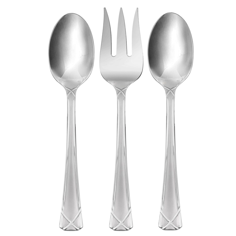 slide 1 of 1, Hampton Forge Evansville Frosted Hostess Set - Silver, 3 ct