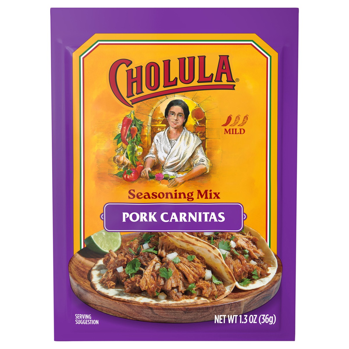 slide 1 of 4, Cholula Pork Carnitas - Mild Seasoning Mix, 1.3 oz, 1.3 oz