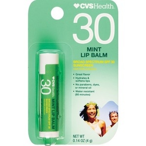 slide 1 of 1, CVS Health Lip Balm Broad Spectrum, SPF 30 Mint, 0.14 oz