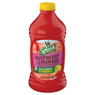 slide 1 of 4, V8 Splash Raspberry Lemonade Juice, 64 oz