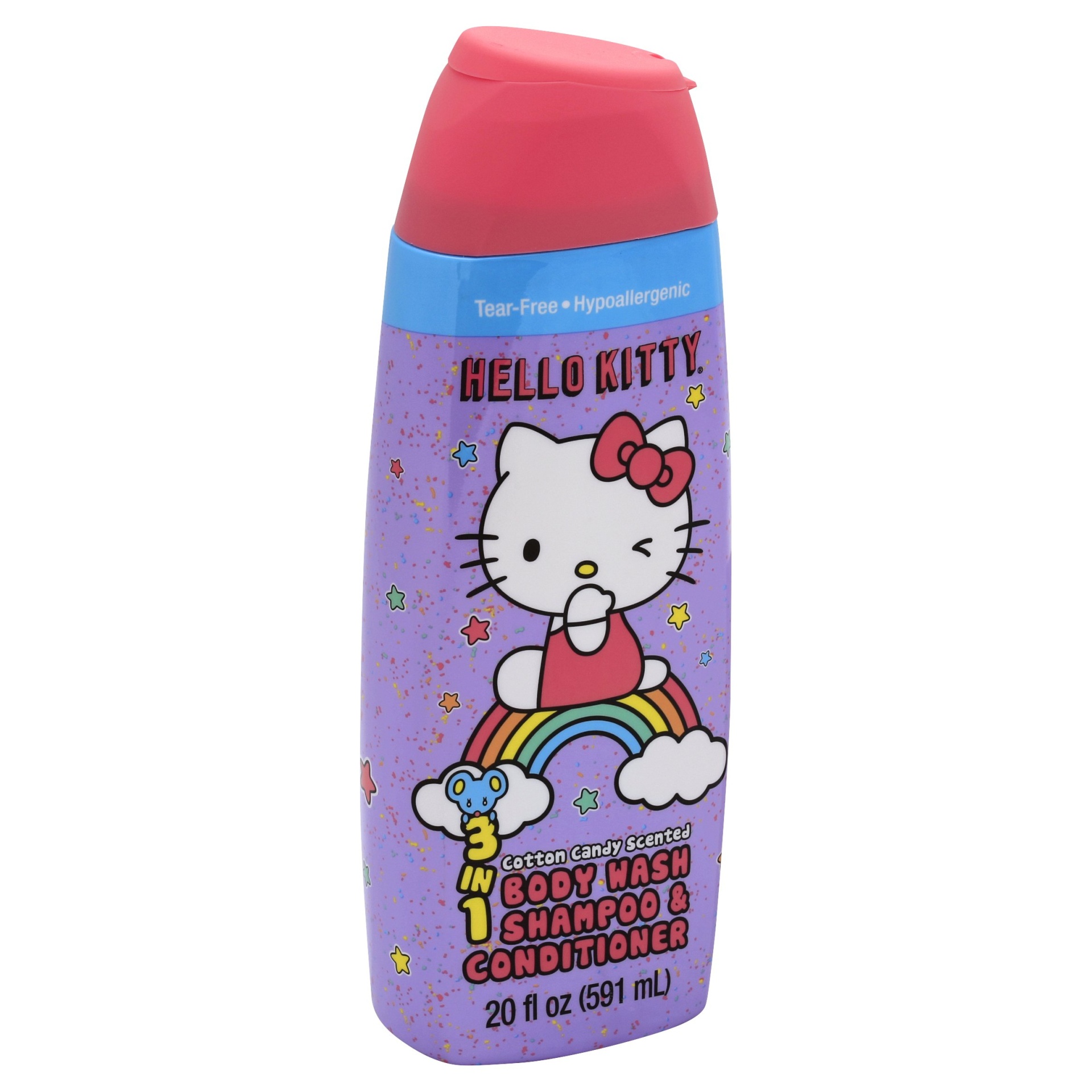 slide 1 of 2, Hello Kitty Cotton Candy 3-in-1 Body Wash, Shampoo and Conditioner, 20 oz