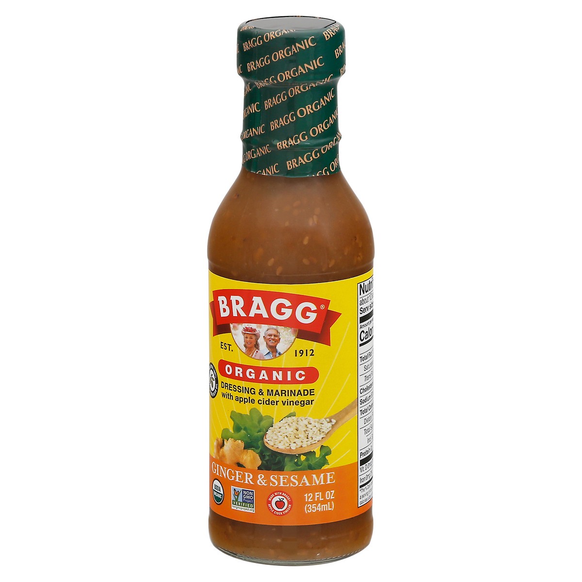 slide 2 of 14, Bragg Organic Ginger & Sesame Dressing & Marinade 12 fl oz, 12 fl oz