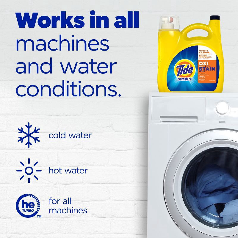 slide 7 of 7, Tide Smply Liq Oxi+stain, 162 oz