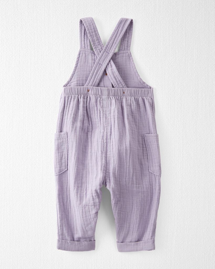 slide 4 of 5, Littleplanet Baby Organic Cotton Gauze Overalls Purple 18M, 1 ct