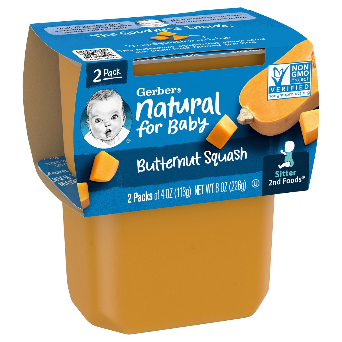 slide 2 of 9, Gerber Butternut Squash, Natural for Baby, 2 Pack, 2 Each, 