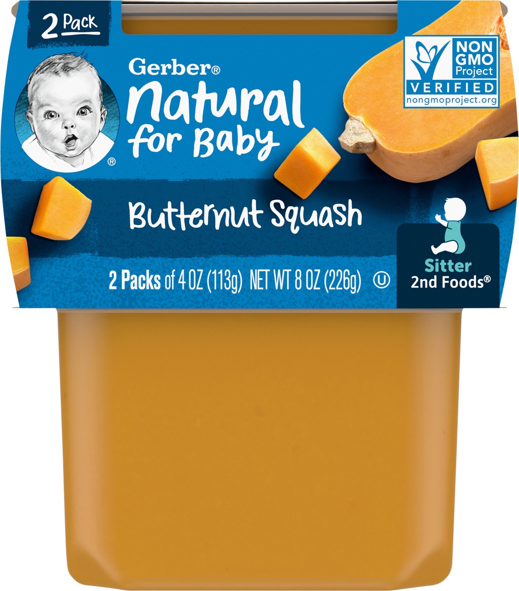 slide 6 of 9, Gerber Butternut Squash, Natural for Baby, 2 Pack, 2 Each, 