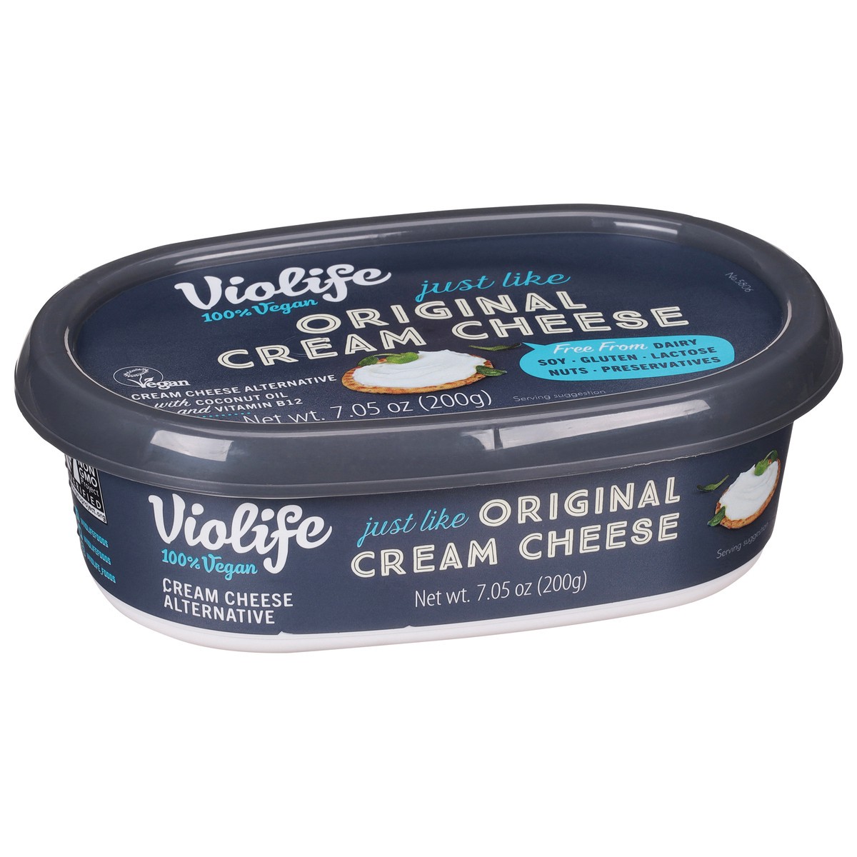 slide 3 of 9, Violife Just like Cream Cheese Original, Dairy-Free Vegan, 7.05 oz, 7.05 oz