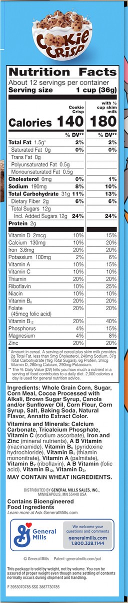 slide 6 of 9, Cookie Crisp G/Mills Cereal Cookie Crisp, 15.1 oz