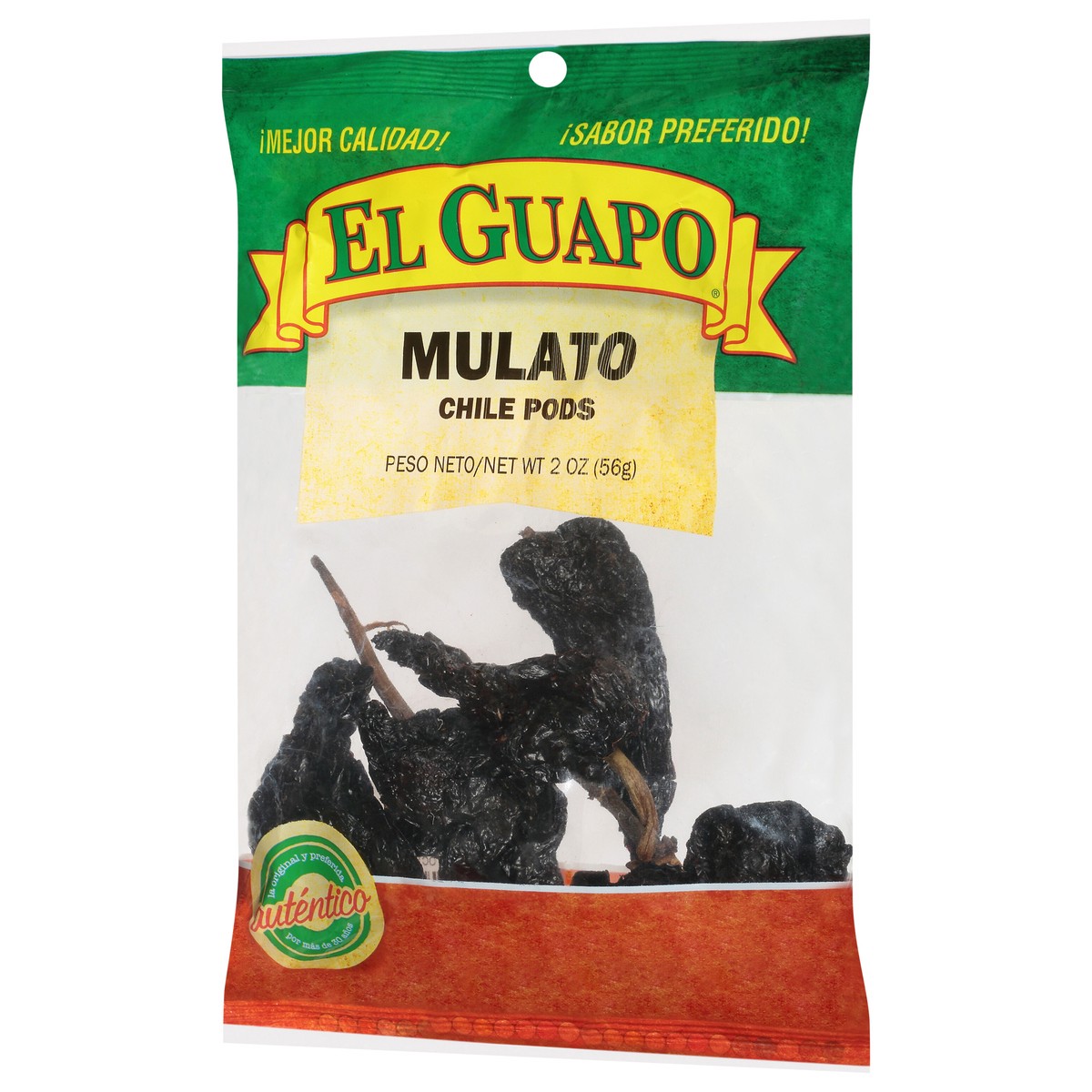 slide 7 of 9, El Guapo Whole Mulato Chili Pepper (Chile Mulato), 2 oz, 2 oz