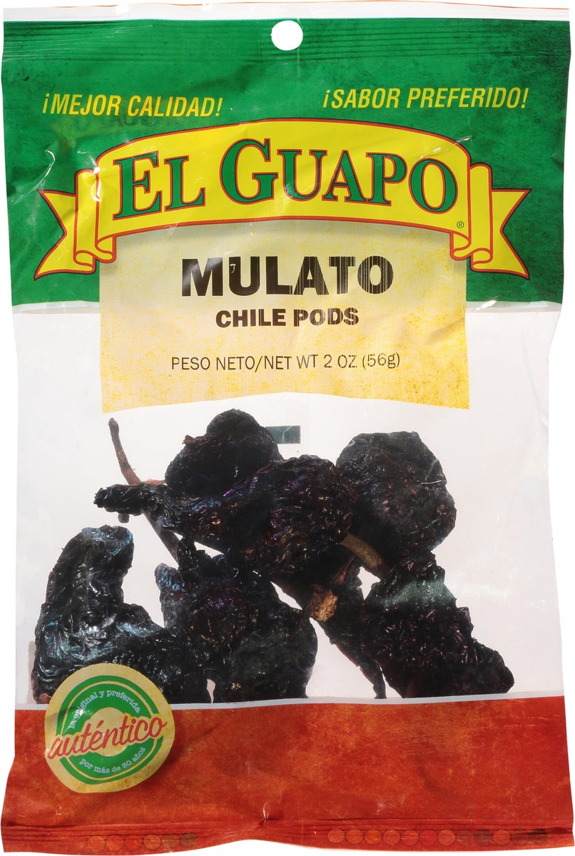 slide 3 of 9, El Guapo Whole Mulato Chili Pepper (Chile Mulato), 2 oz, 2 oz