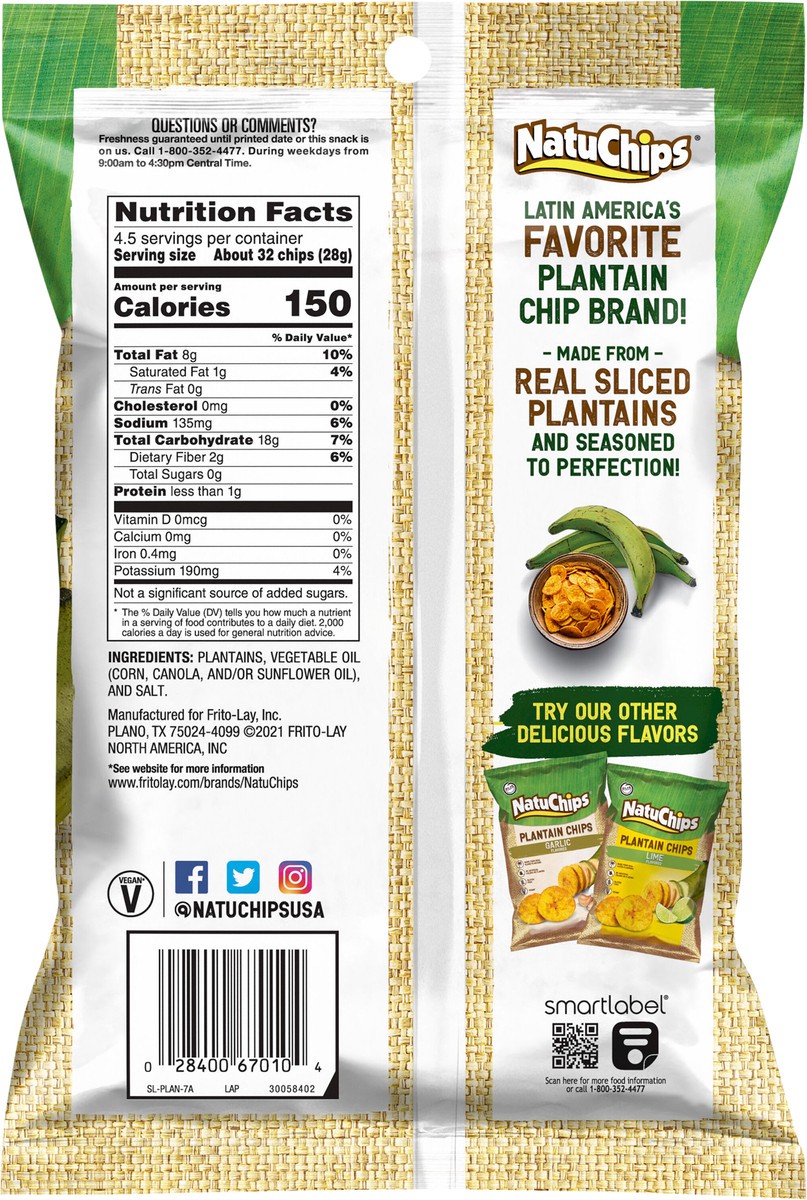 slide 4 of 4, NatuChips Plantain Chips, Original, 4.5 oz