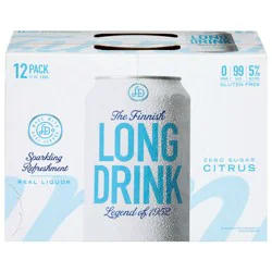 The Finnish Long Drink Gluten Free Zero Sugar Citrus Gin 12 - 12 oz Cans
