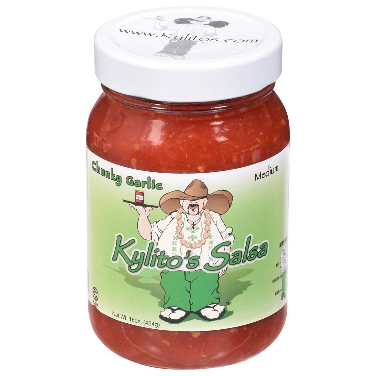 slide 1 of 13, Kylito's Medium Chunky Garlic Salsa 16 oz, 16 oz