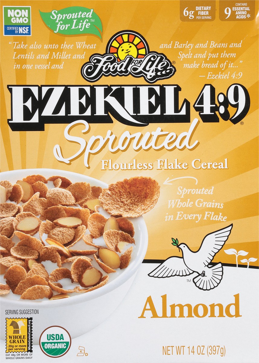 slide 6 of 9, Food for Life Cereal Ezekiel Sprouted Grain Almond Organic, 14 oz