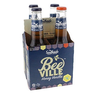 slide 1 of 1, Southside Craft Soda Beeville Honey Vanilla 12 oz Bottles, 4 ct