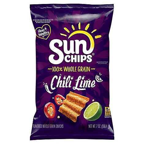 slide 1 of 1, Sunchips Snacks Whole Grain Chili Limon - 7 Oz, 7 oz