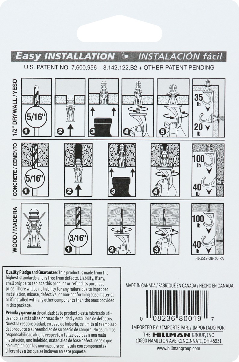 slide 2 of 6, The Hillman Group Small White VersaHook, 2 PK, 2 ct