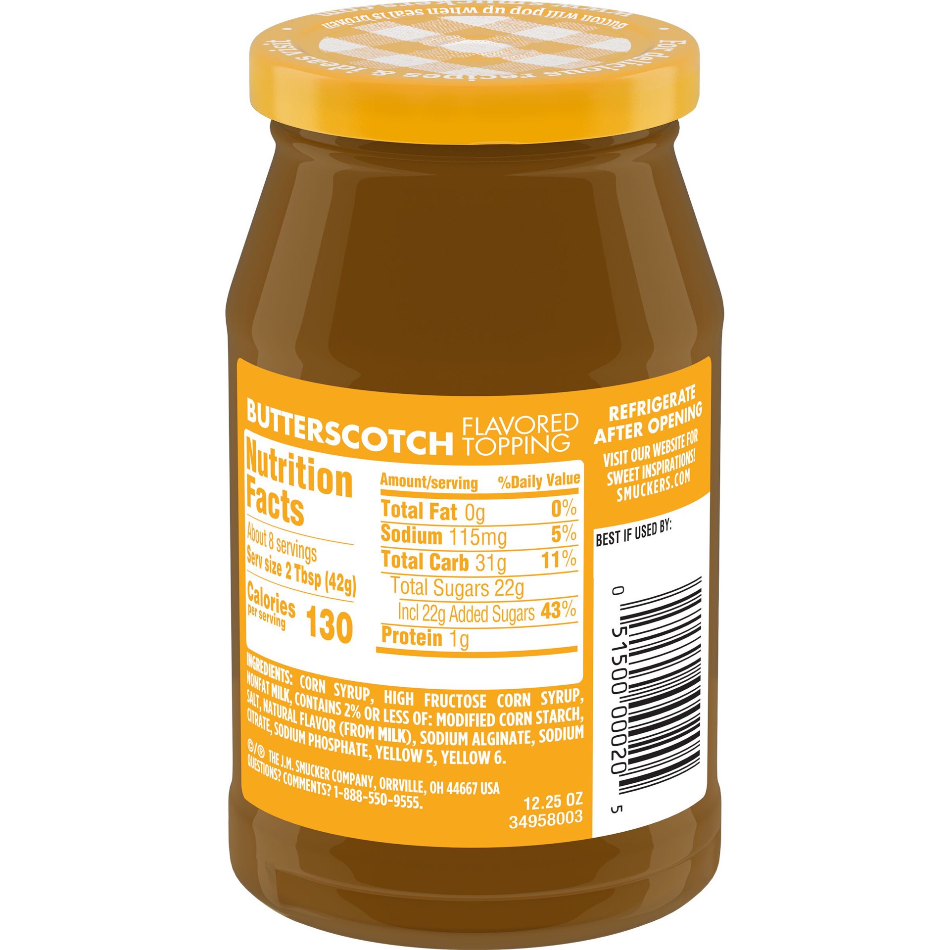 slide 6 of 6, Smucker's Butterscotch Flavored Topping, 12.25 Ounces, 12.25 oz