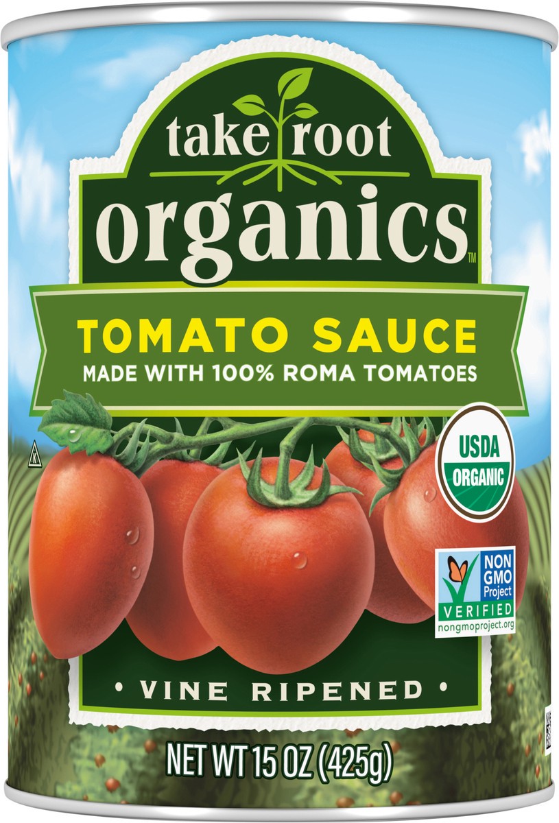 slide 3 of 12, Take Root Organics Tomato Sauce, 15 oz Can, 15 oz
