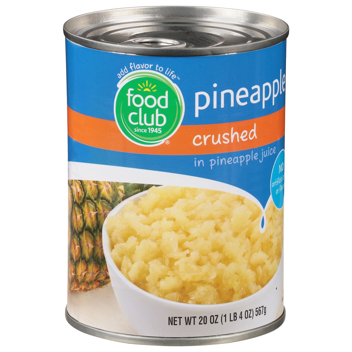 slide 9 of 11, Food Club Crushed Pineapple in Pineapple Juice 20 oz, 20 oz