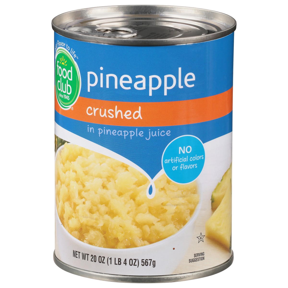 slide 6 of 11, Food Club Crushed Pineapple in Pineapple Juice 20 oz, 20 oz