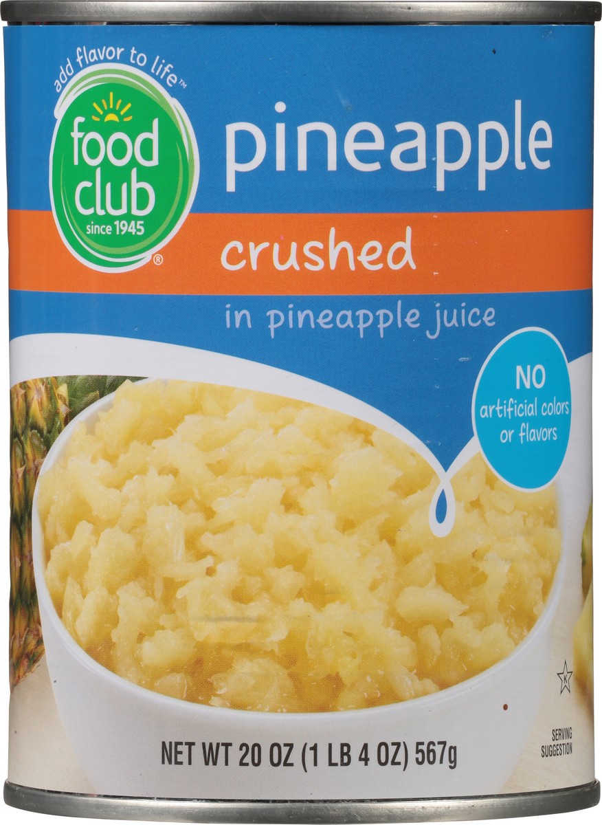slide 7 of 11, Food Club Crushed Pineapple in Pineapple Juice 20 oz, 20 oz