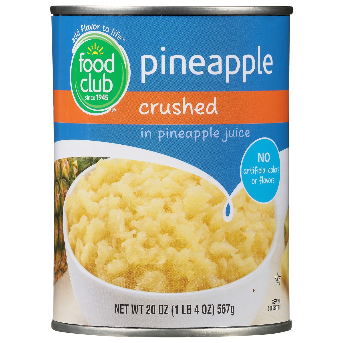 slide 3 of 11, Food Club Crushed Pineapple in Pineapple Juice 20 oz, 20 oz