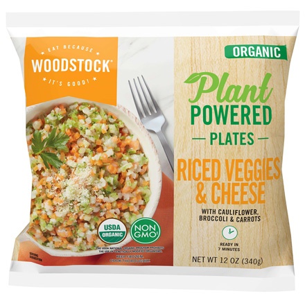 slide 1 of 1, Woodstock Organic Riced Veggies & Cheese, 12 oz