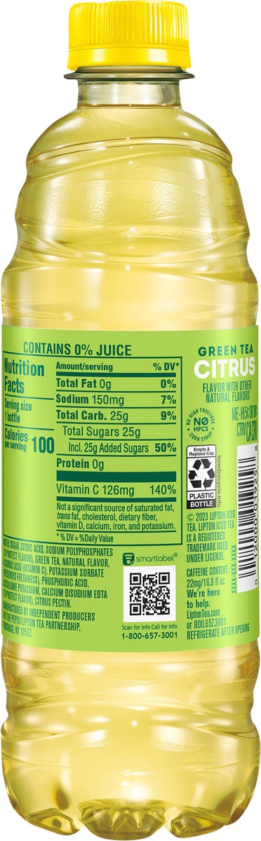 slide 6 of 9, Lipton Green Tea, 16.9 fl oz