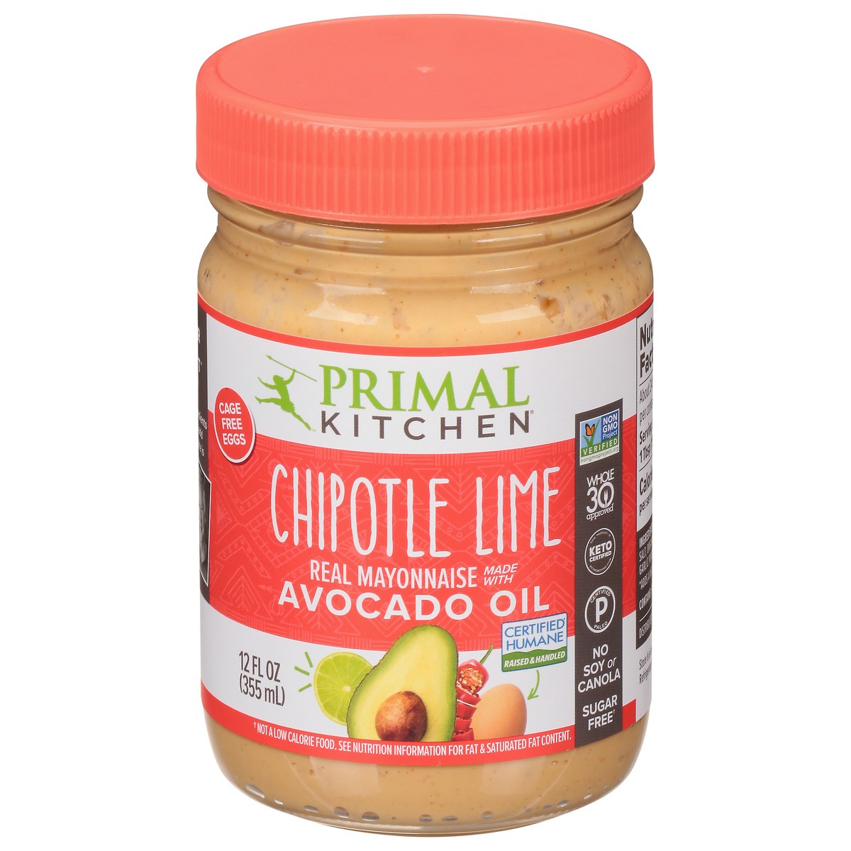 slide 1 of 9, Primal Kitchen Chipotle Lime Mayonnaise With Avocado Oil, 12 oz