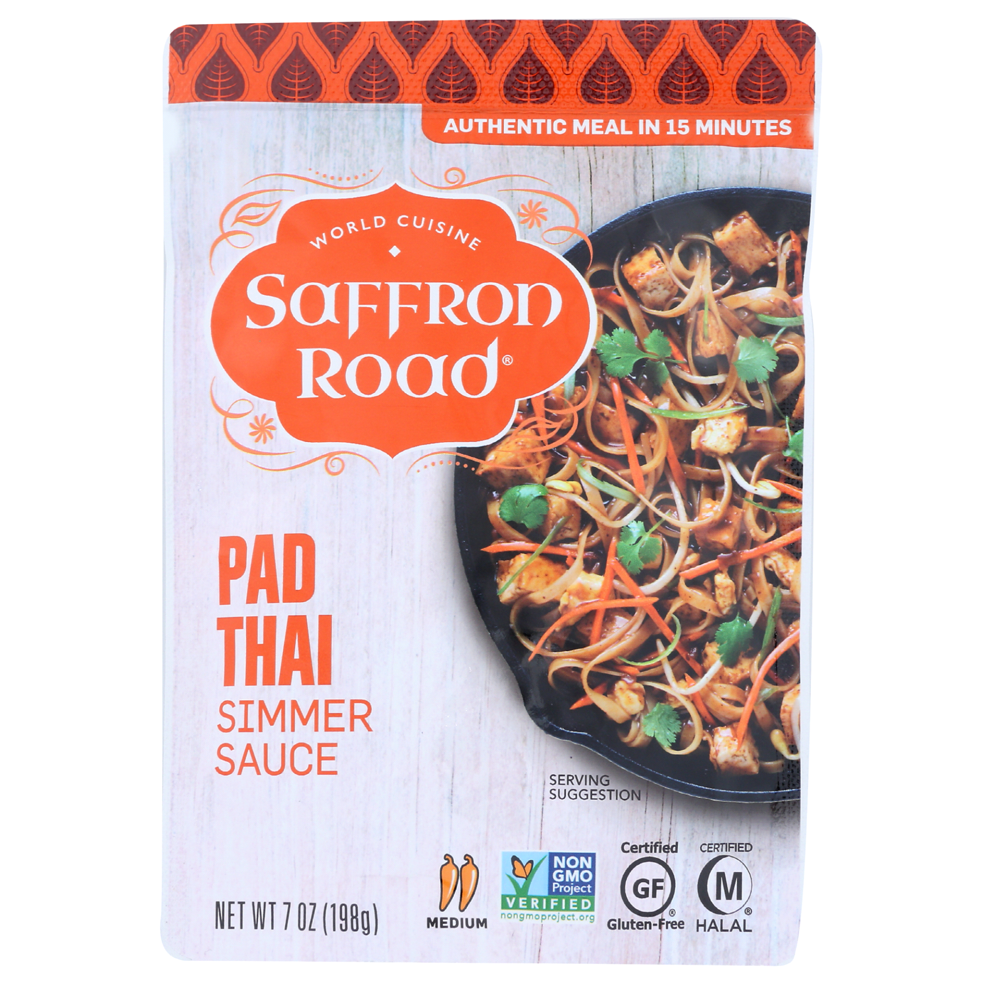 slide 1 of 2, Saffron Road Pad Thai Simmer Sauce, 7 oz