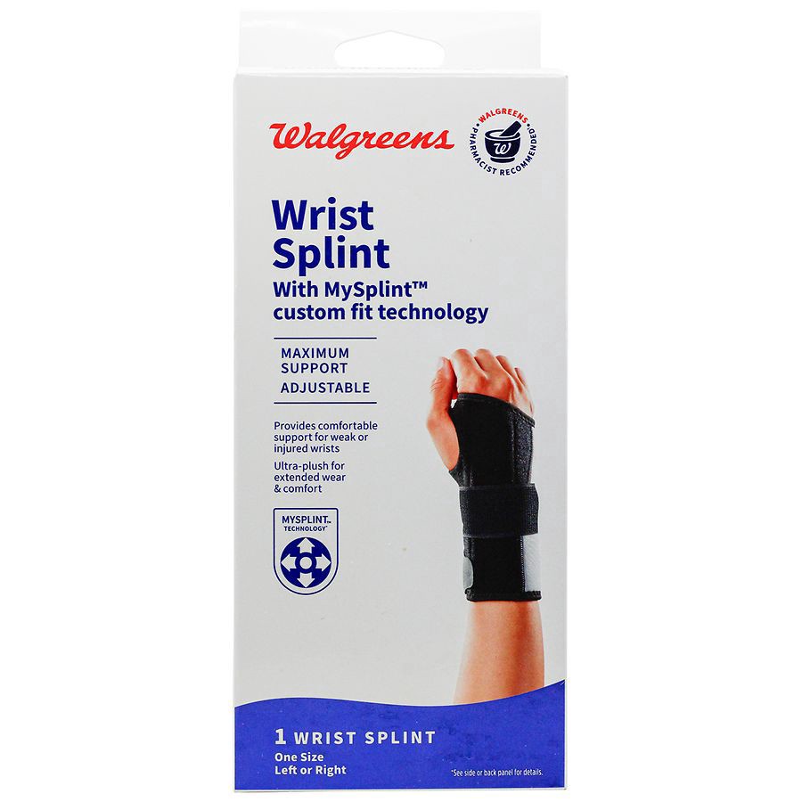 slide 1 of 4, Walgreens Wrist Splint with MySplint Custom Fit Technology One Size, 1 ct