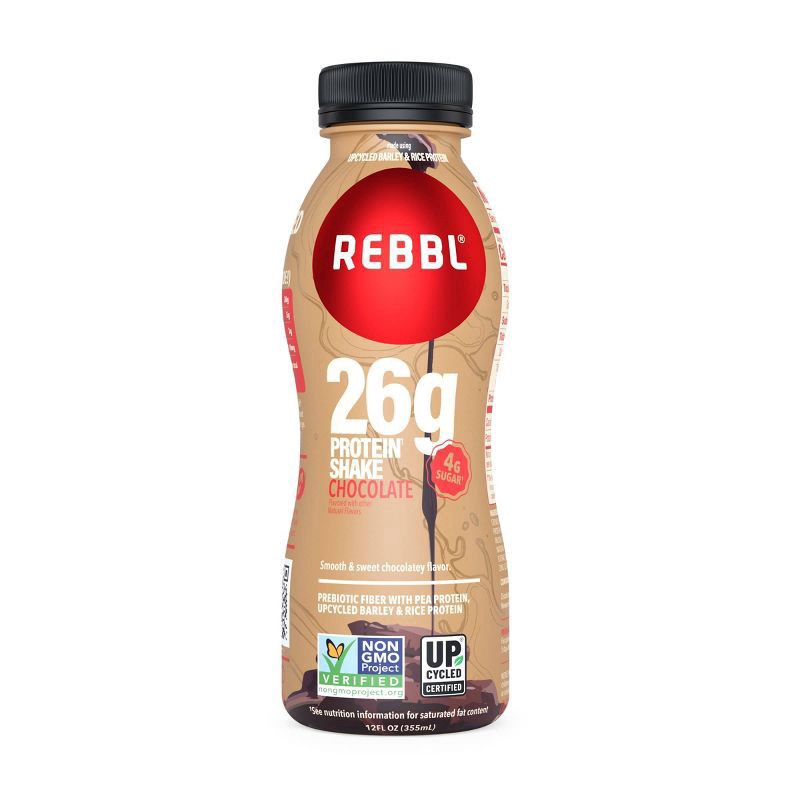slide 1 of 4, REBBL Chocolate Protein Shake 12 fl oz, 26 gram, 12 fl oz