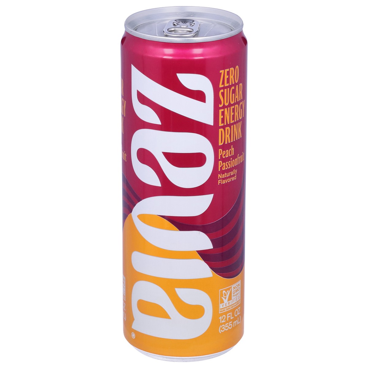 slide 4 of 9, Zevia Zero Sugar Peach Passionfruit Energy Drink - 12 fl oz, 