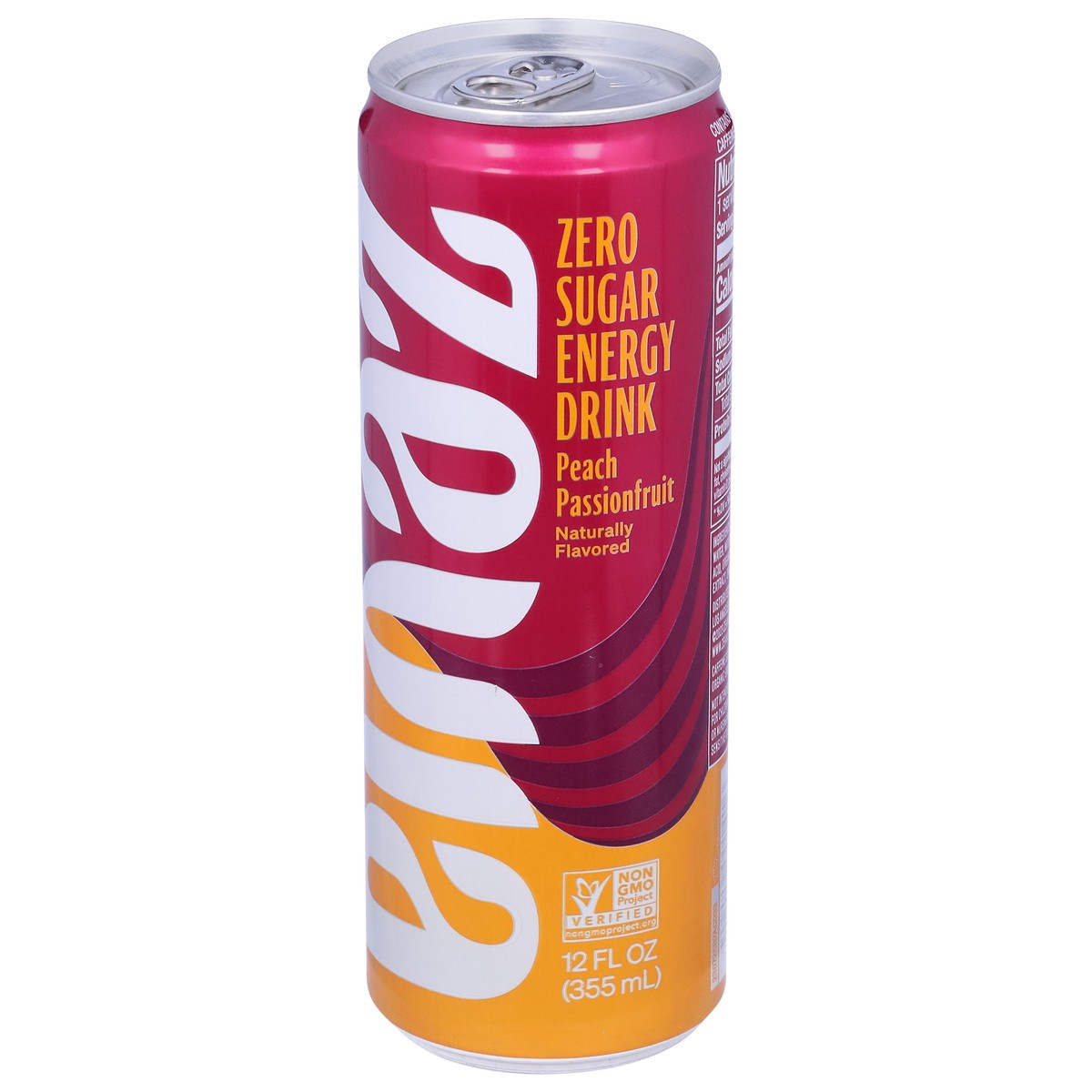 slide 8 of 9, Zevia Zero Sugar Peach Passionfruit Energy Drink - 12 fl oz, 