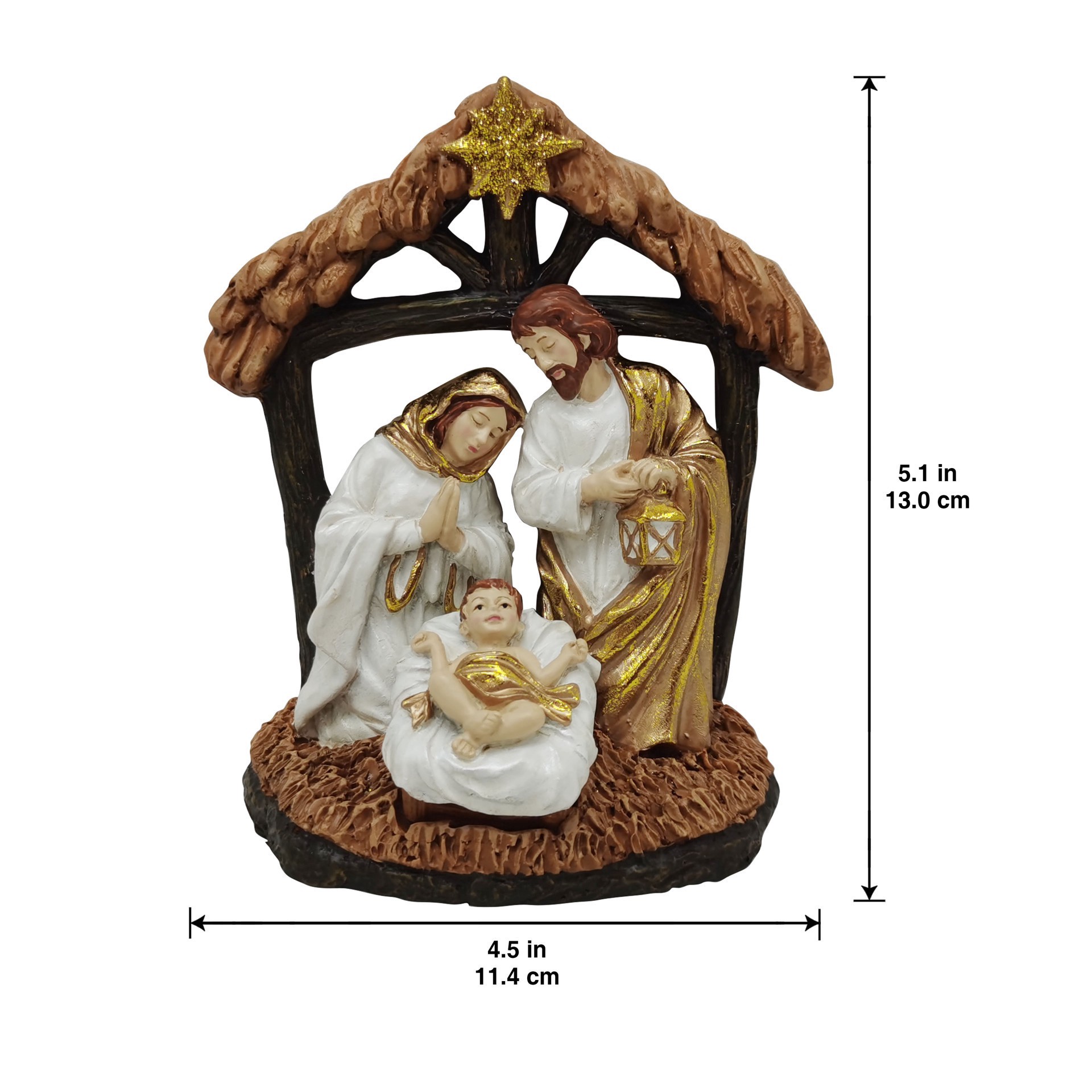 slide 3 of 4, 5.25" Pearlized Nativity Decor By Ashland, 5.25 in