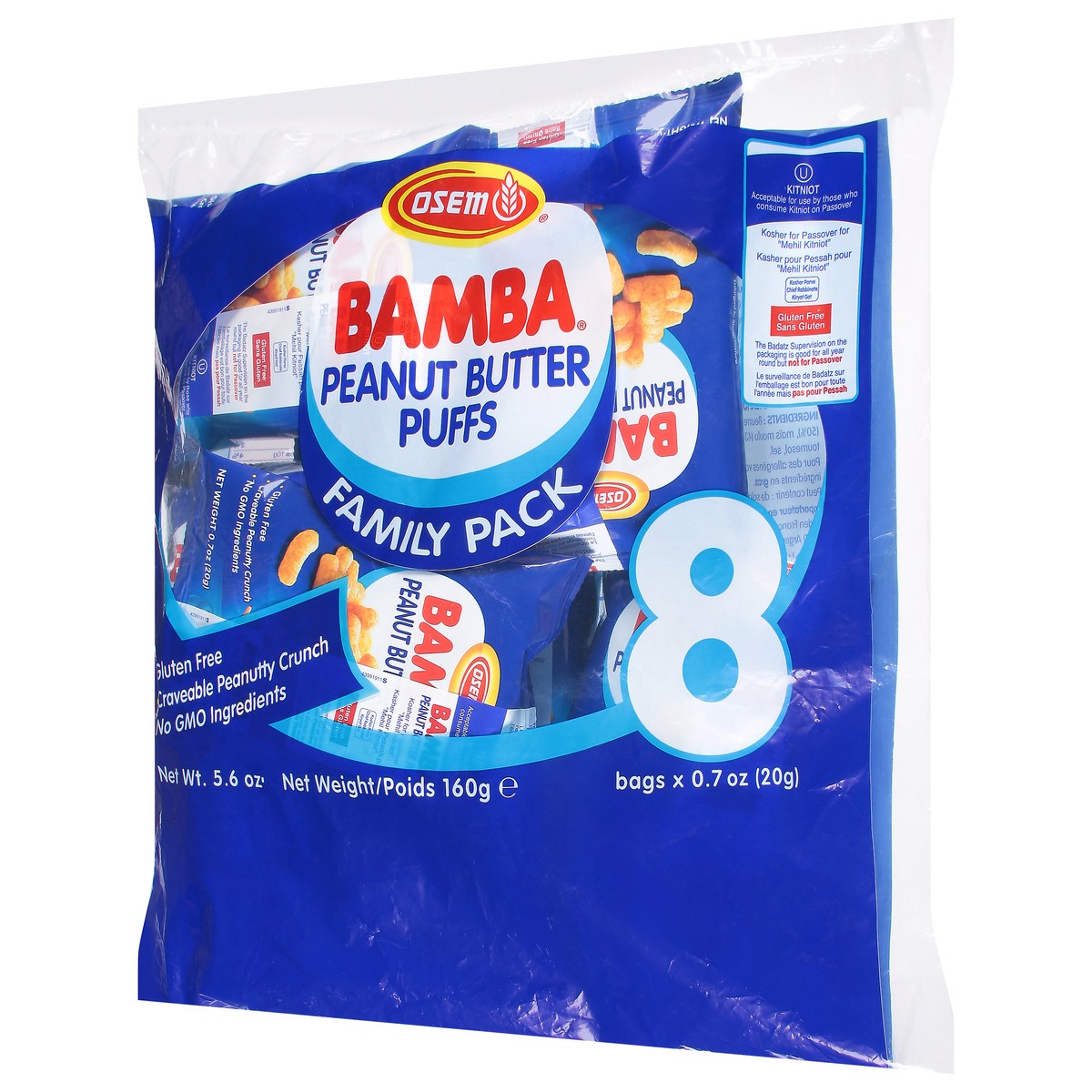 slide 3 of 9, Bamba Puffs Family Pack 8 ea, 8 ct