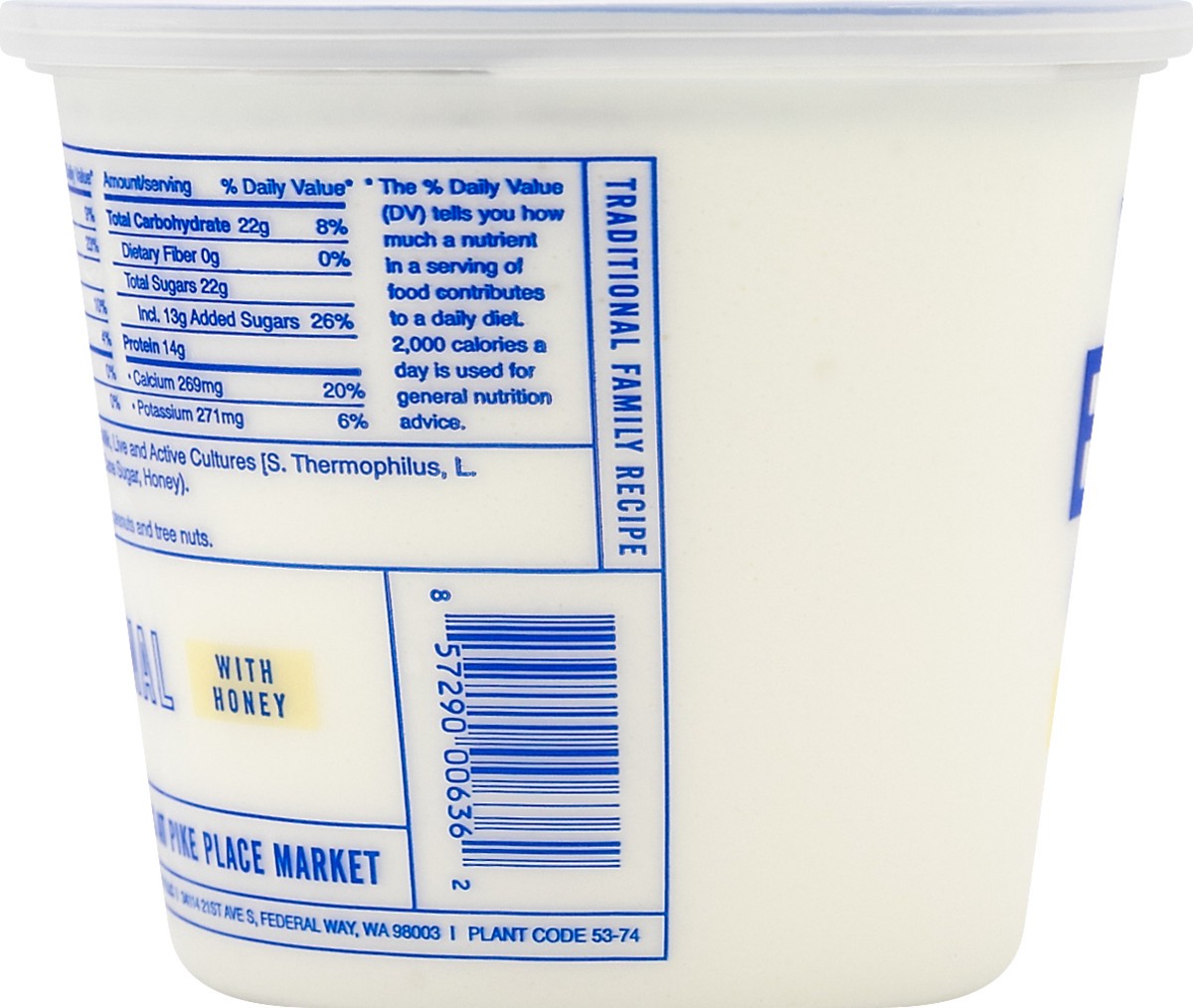 slide 7 of 8, Ellenos Traditional Greek Yogurt with Honey 24 oz, 24 oz