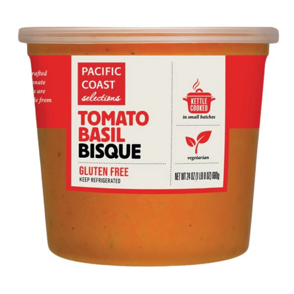 slide 1 of 1, Pacific Coast Selections, Tomato Basil Bisque Soup, 24 Oz, 1 ct